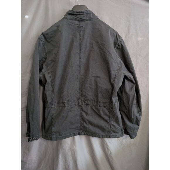 Gap Mens XL Black Zip Front Utility Field Jacket SPR TWILL MOTO COAL BLACK RARE - Picture 2 of 16